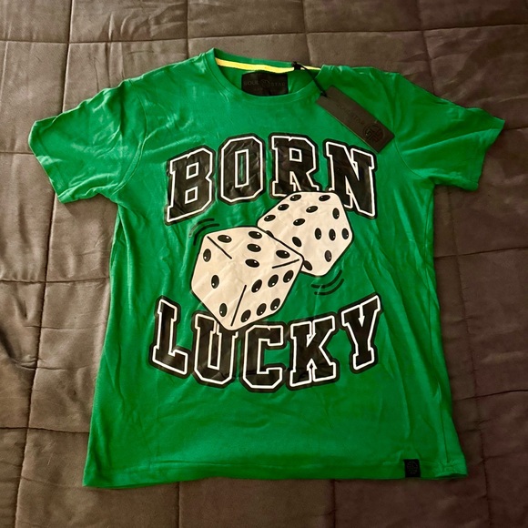 soul star Other - Soul Star Green 'Born Lucky' Graphic T-Shirt